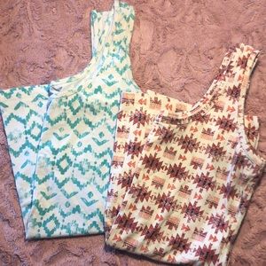 2 Maurice’s printed tank tops